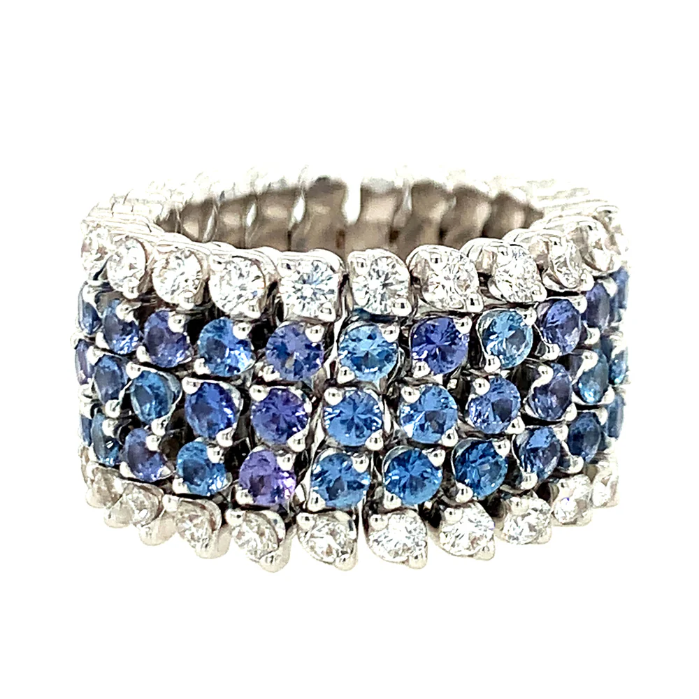 Exclusive Yogo Sapphire & Diamond Brevetto Expandable Ring-to-Bracelet - Image 3