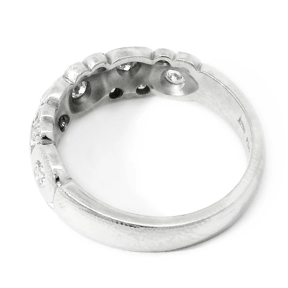 Diamond & Platinum Domed Ring - "Candy" - Image 6