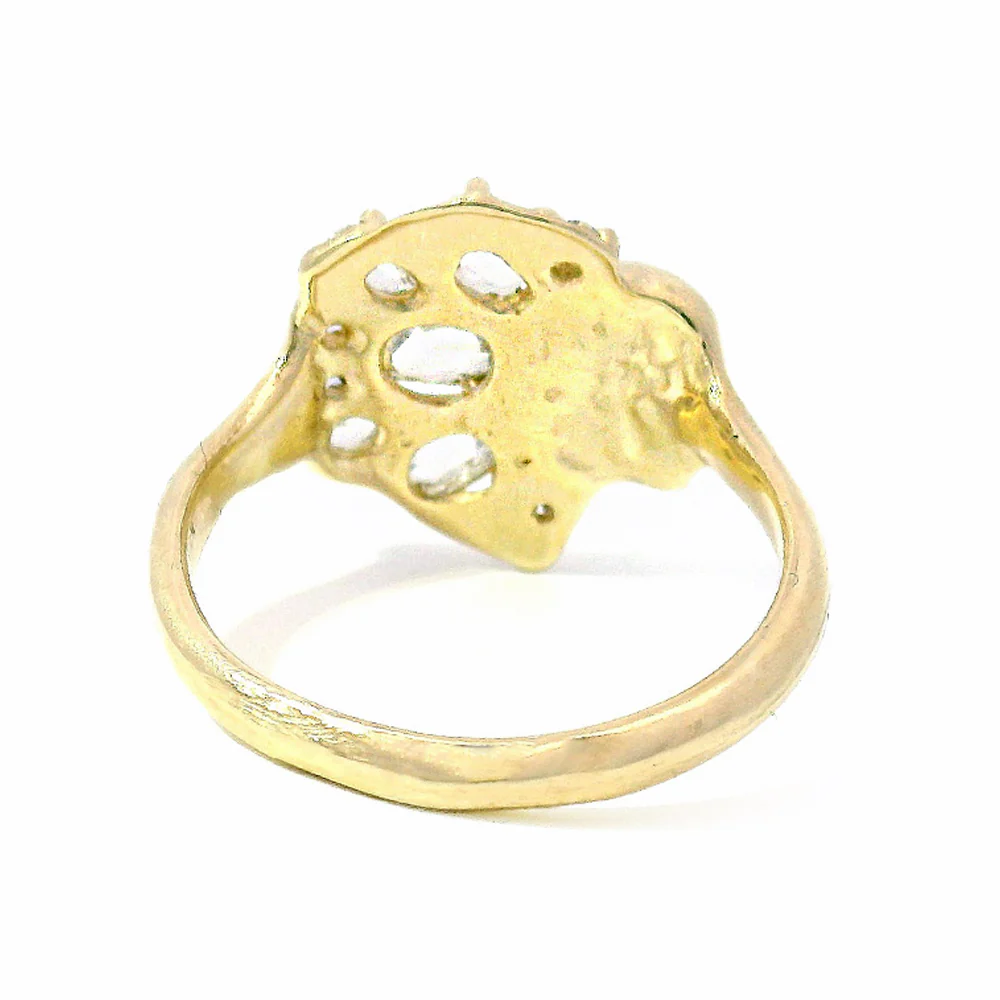 Diamond & Yellow Gold Ring - "Crown of Jewels" - Image 3