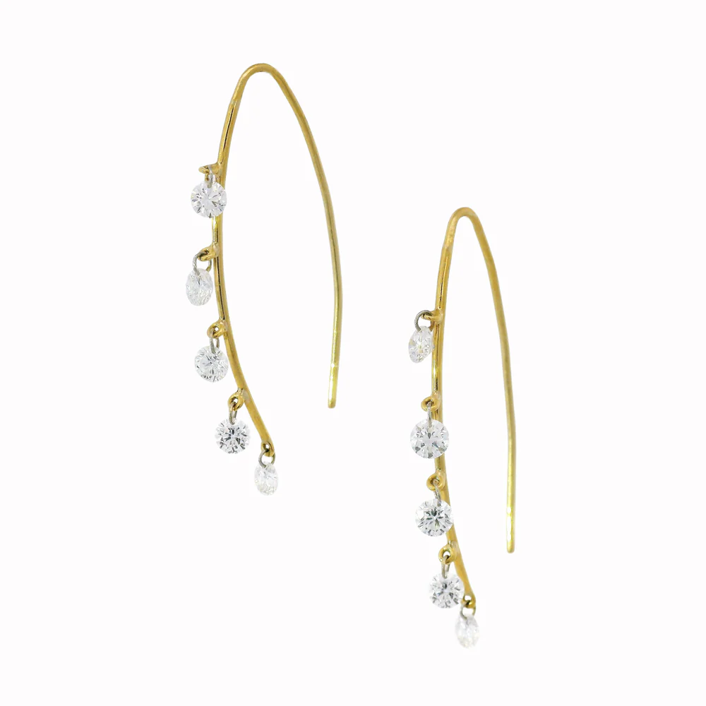 Willow Diamonds "Cascade 5" Diamond Drop Earrings