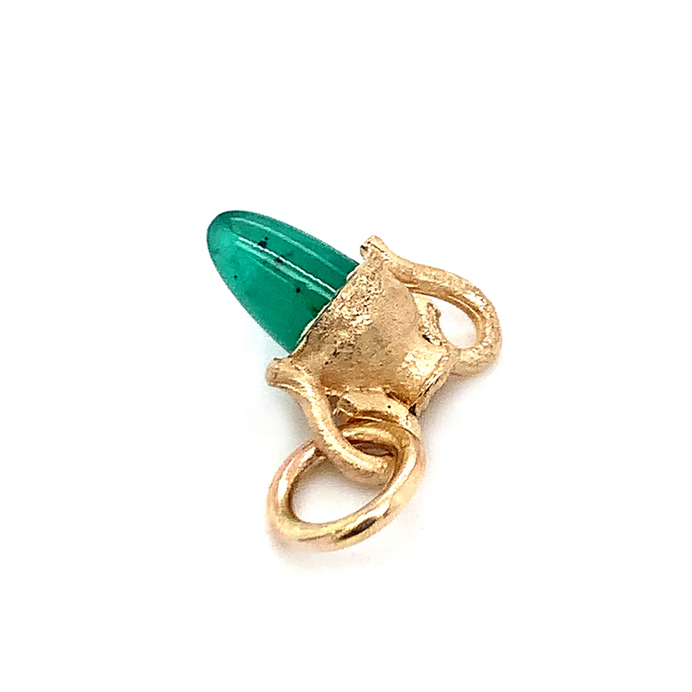 Emerald & Yellow Gold Pendant - "Emerald Amphora" - Image 3