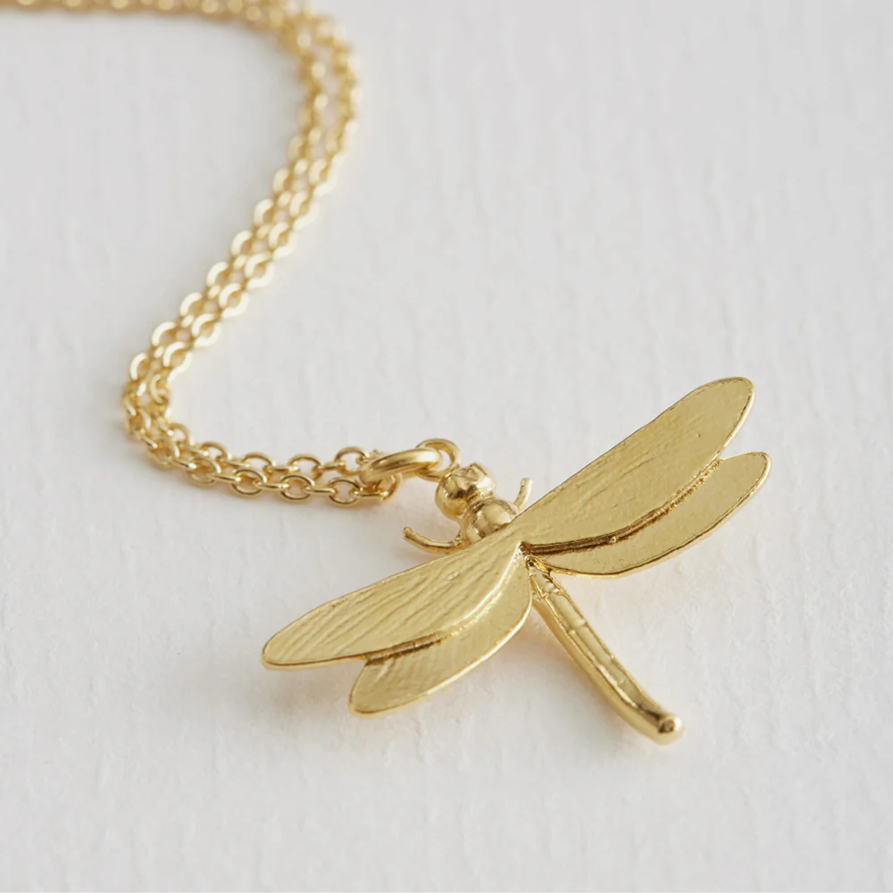 Gold Vermeil Necklace - "Dragonfly" - Image 2