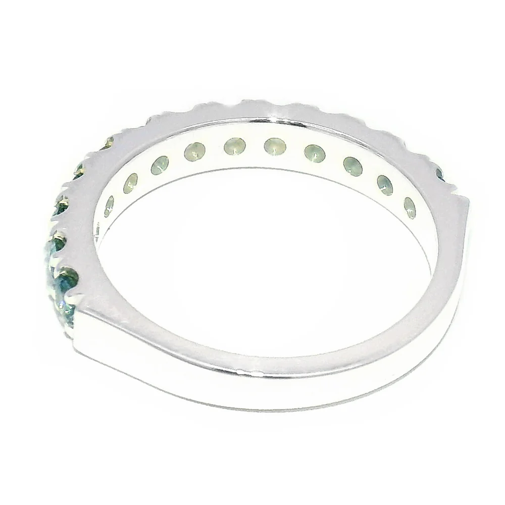 Montana Sapphire & Sterling Silver Band - "Mountain Stream" - Image 5