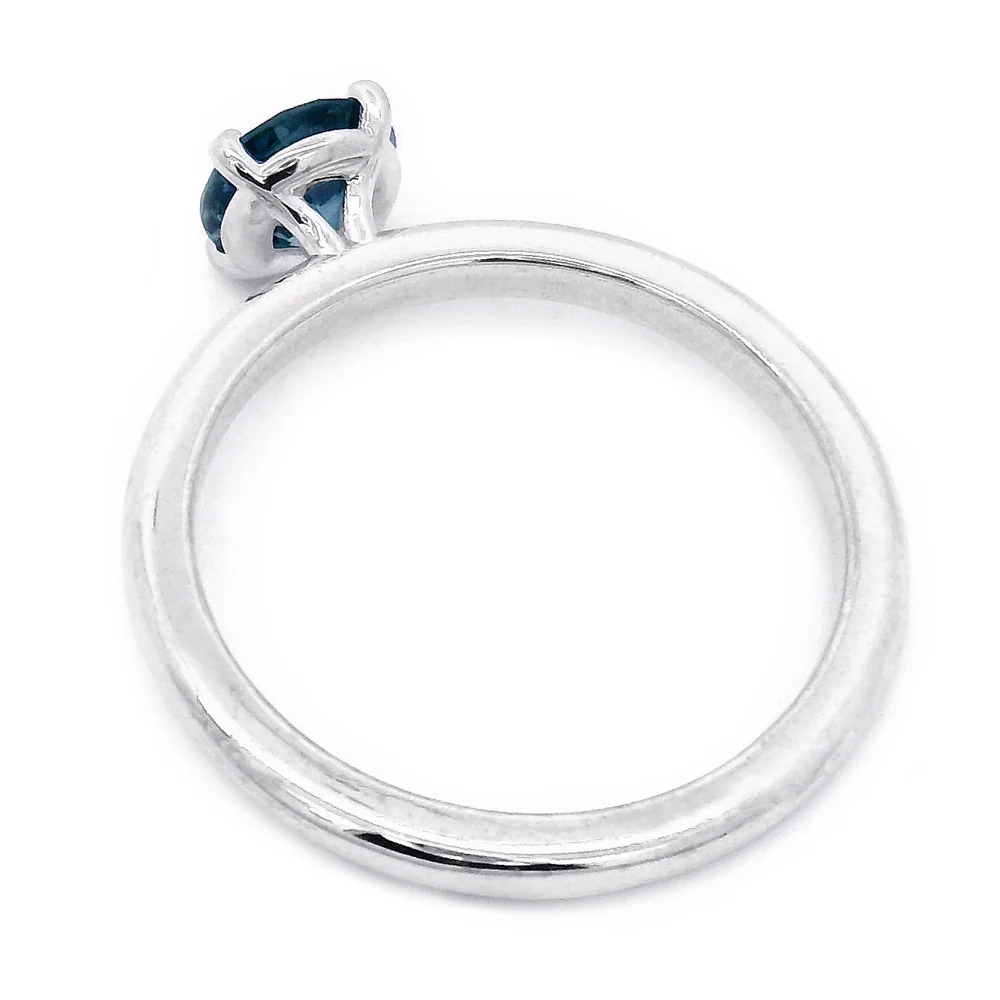 Montana Sapphire Solitaire Engagement Ring - "Couloir" - Image 4