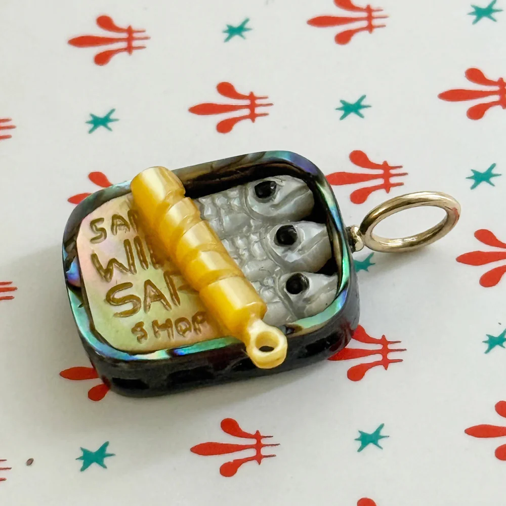 Abalone & Mother of Pearl Pendant - "Sardines" - Image 2