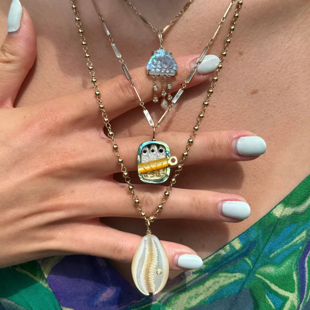 Abalone & Mother of Pearl Pendant - "Sardines" - Image 3