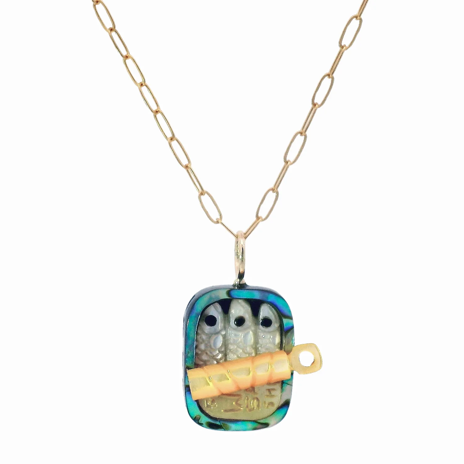 Abalone & Mother of Pearl Pendant - "Sardines" - Image 4