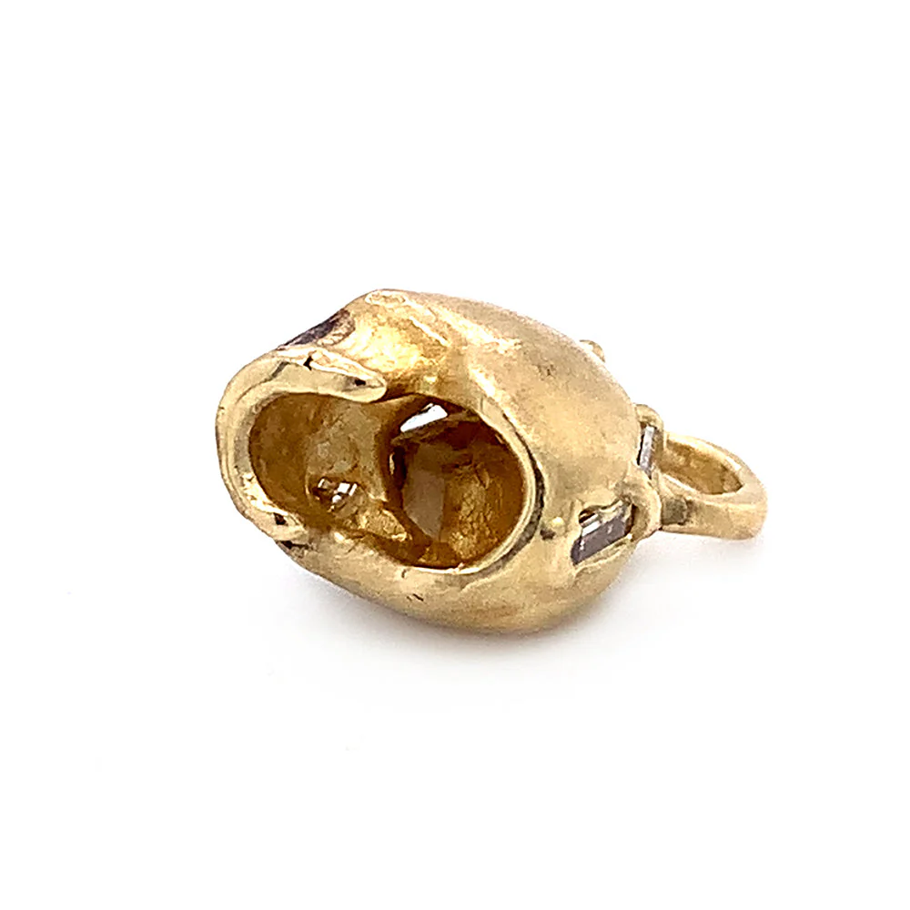 One-of-a-Kind Diamond & Yellow Gold Skull Pendant - "El Cráneo" - Image 8