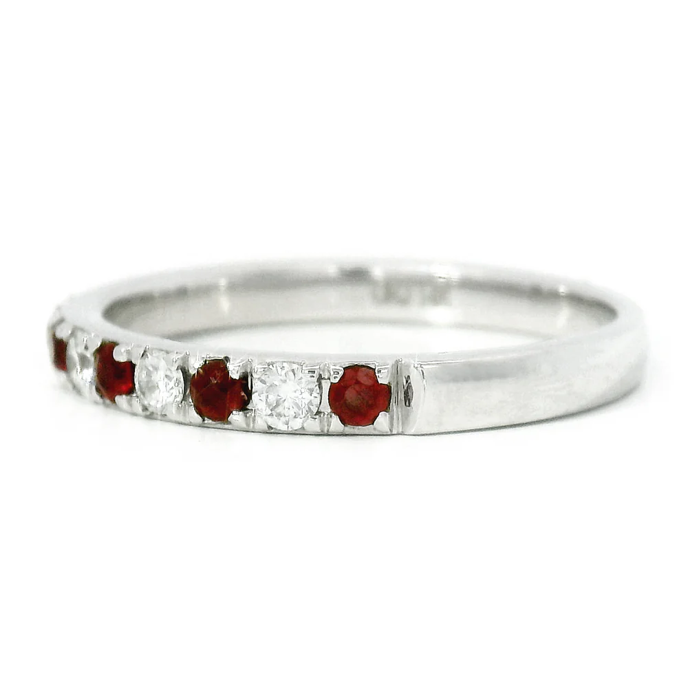 Ruby, Diamond & White Gold Ring - "Cadence" - Image 2