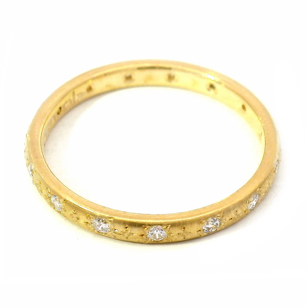 Spaced Star Diamond Gold Band - Image 2
