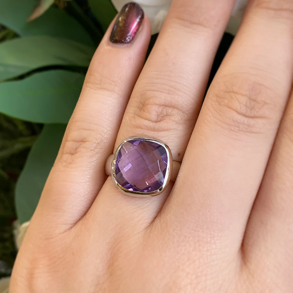 Sterling Silver Amethyst Ring - "Berry Beautiful" - Image 4