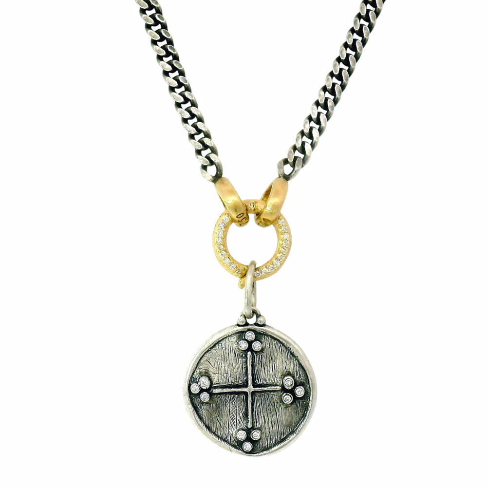 Sterling Silver & Diamond Pendant - "Know Thyself" - Image 3