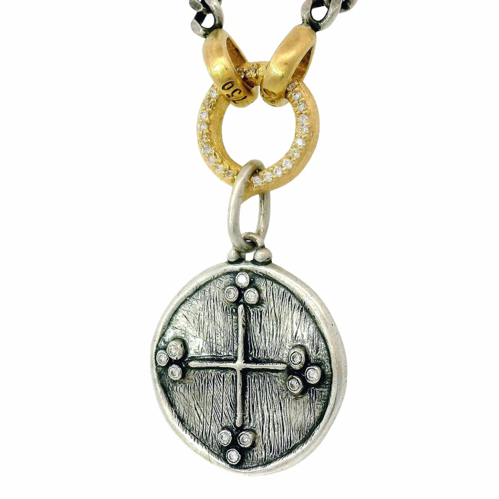 Sterling Silver & Diamond Pendant - "Know Thyself" - Image 5