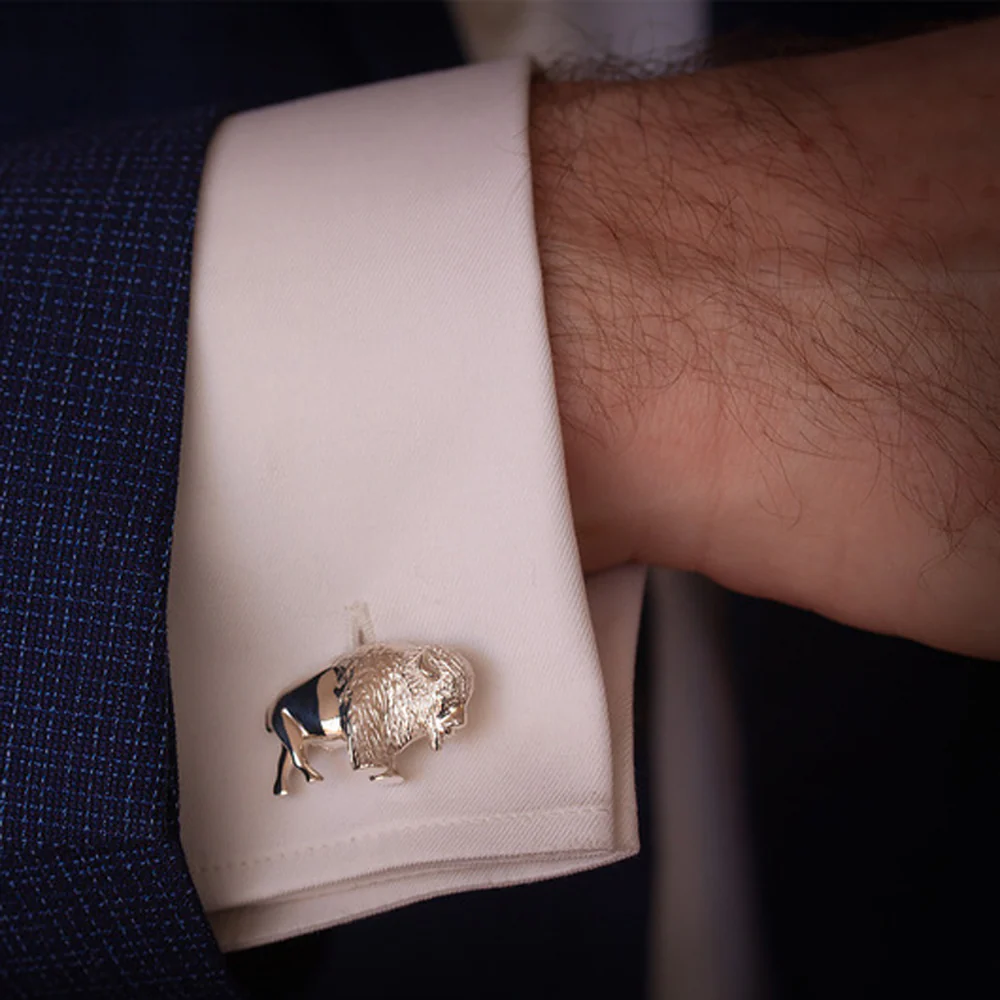 Sterling Silver Cufflinks - "Bison" - Image 2