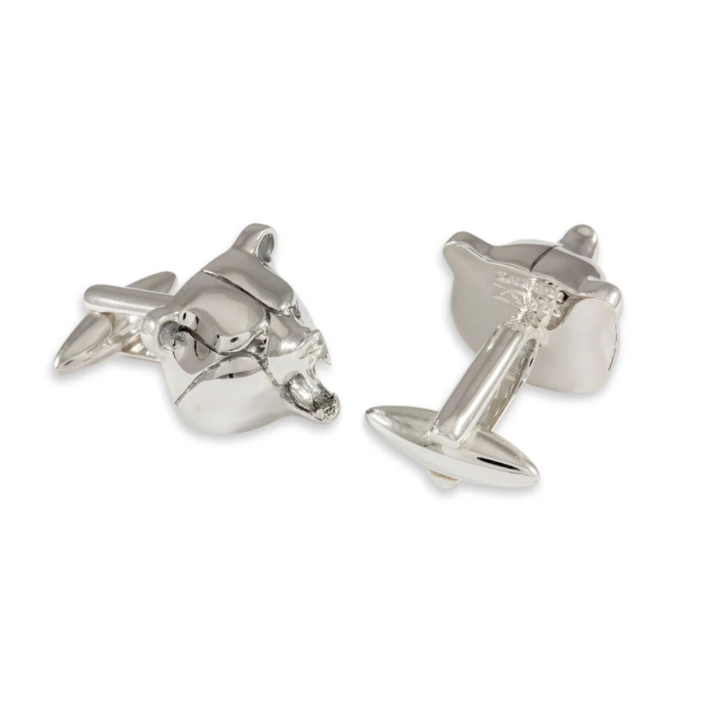 Sterling Silver Cufflinks - "Grizzly Bear" - Image 2