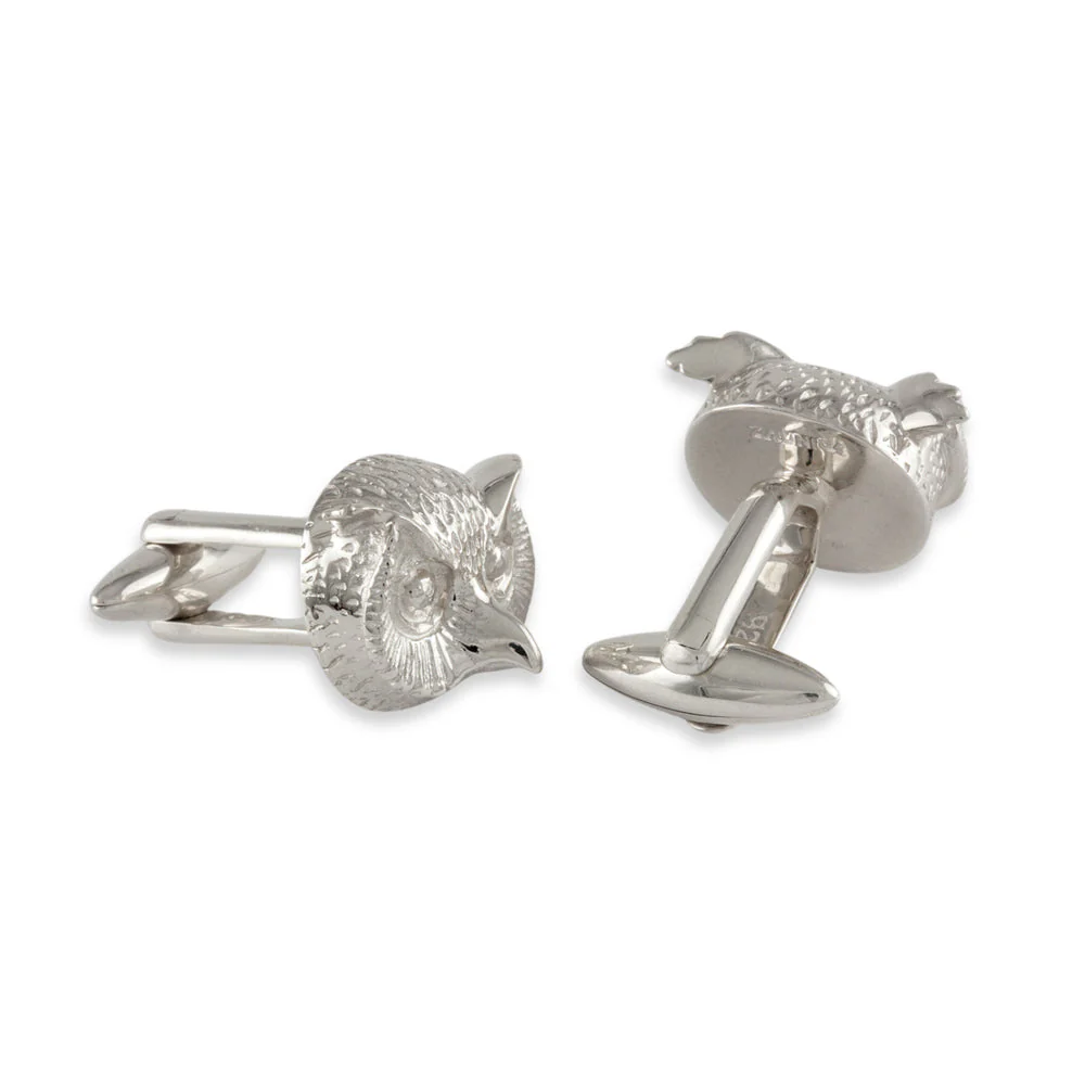 Sterling Silver Cufflinks - "Owl" - Image 2