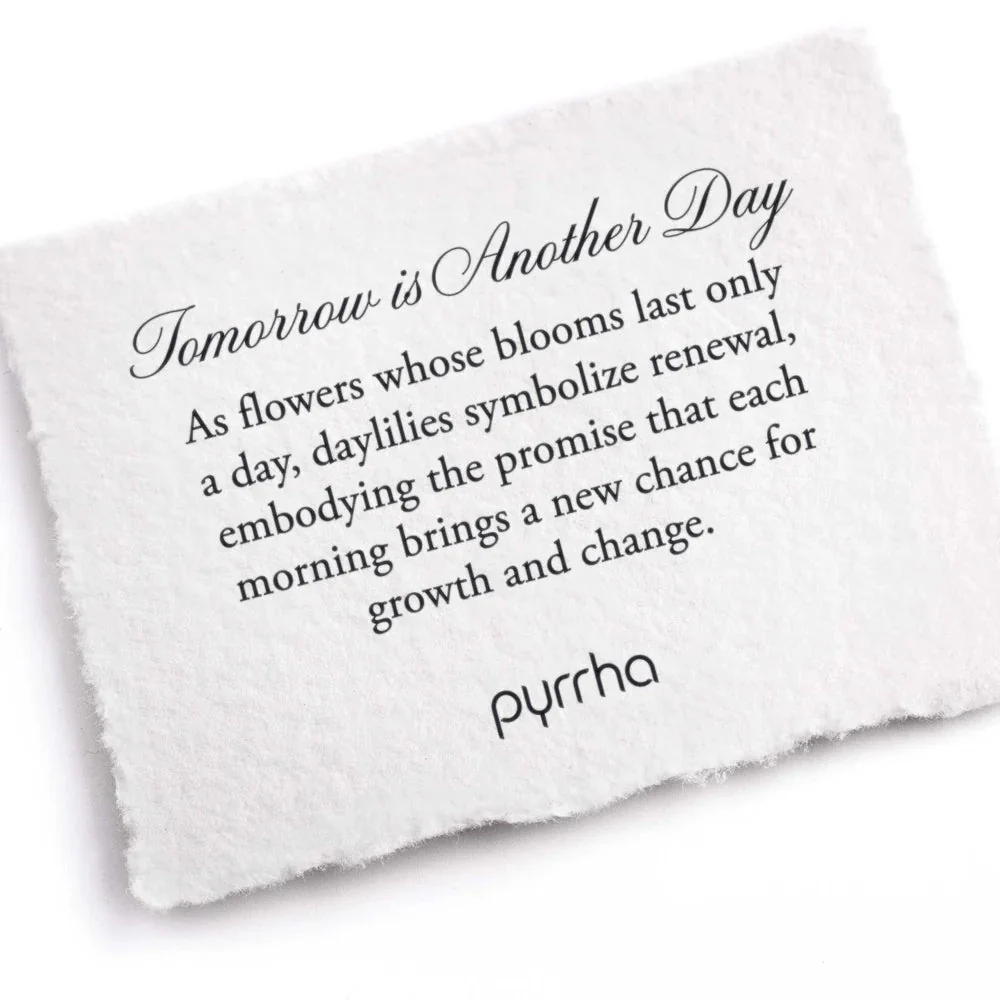 Sterling Silver Daylily Talisman Necklace - "Tomorrow is Another Day" - Image 2