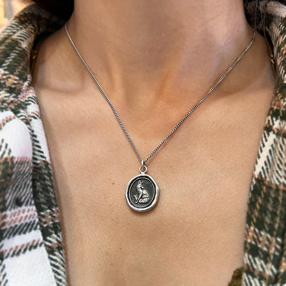 Sterling Silver Fox Talisman Necklace - "Trust in Yourself" - Image 4