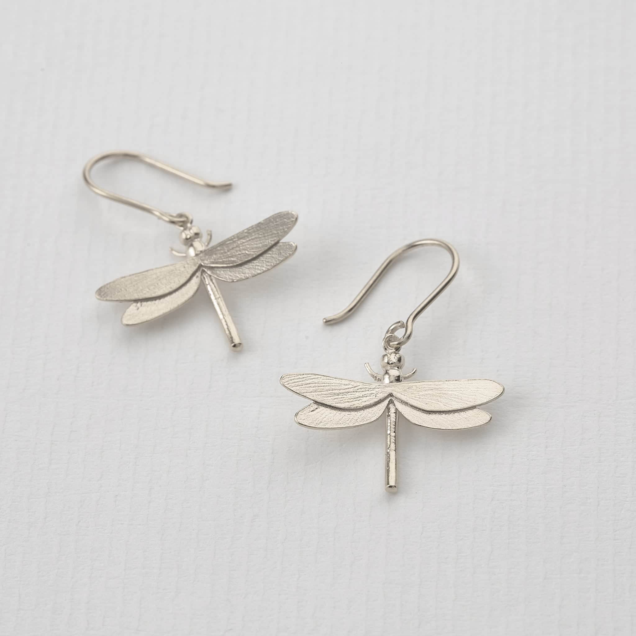 Sterling Silver Hook Earrings - "Dragonfly" - Image 2