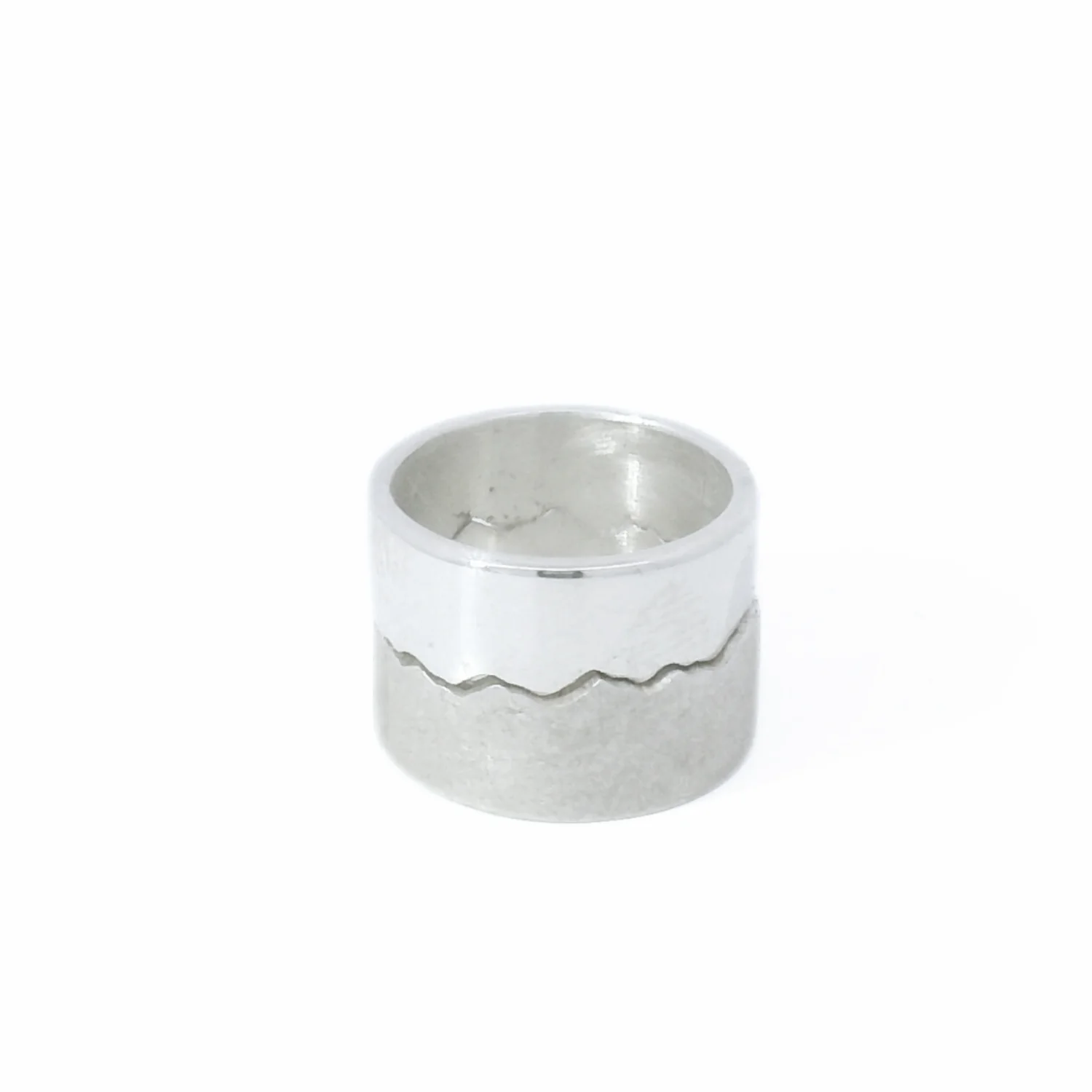 Sterling Silver Interlocking Mountain Pendant - "Absarokas"