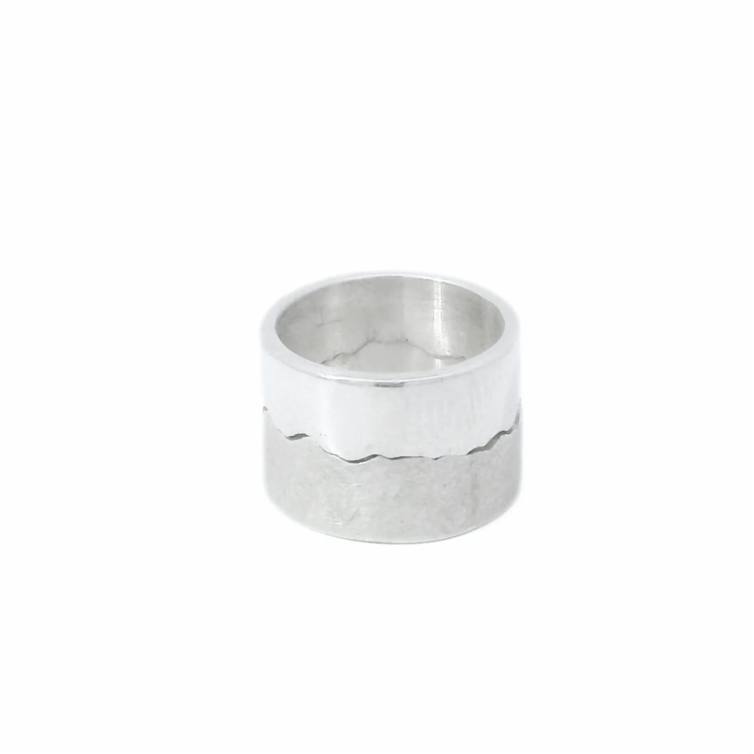 Sterling Silver Interlocking Mountain Pendant - "Absarokas" - Image 2
