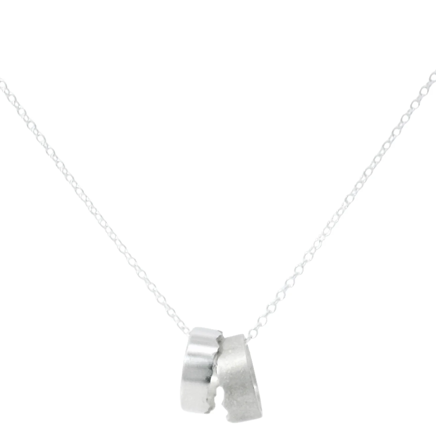 Sterling Silver Interlocking Mountain Pendant - "Absarokas" - Image 4