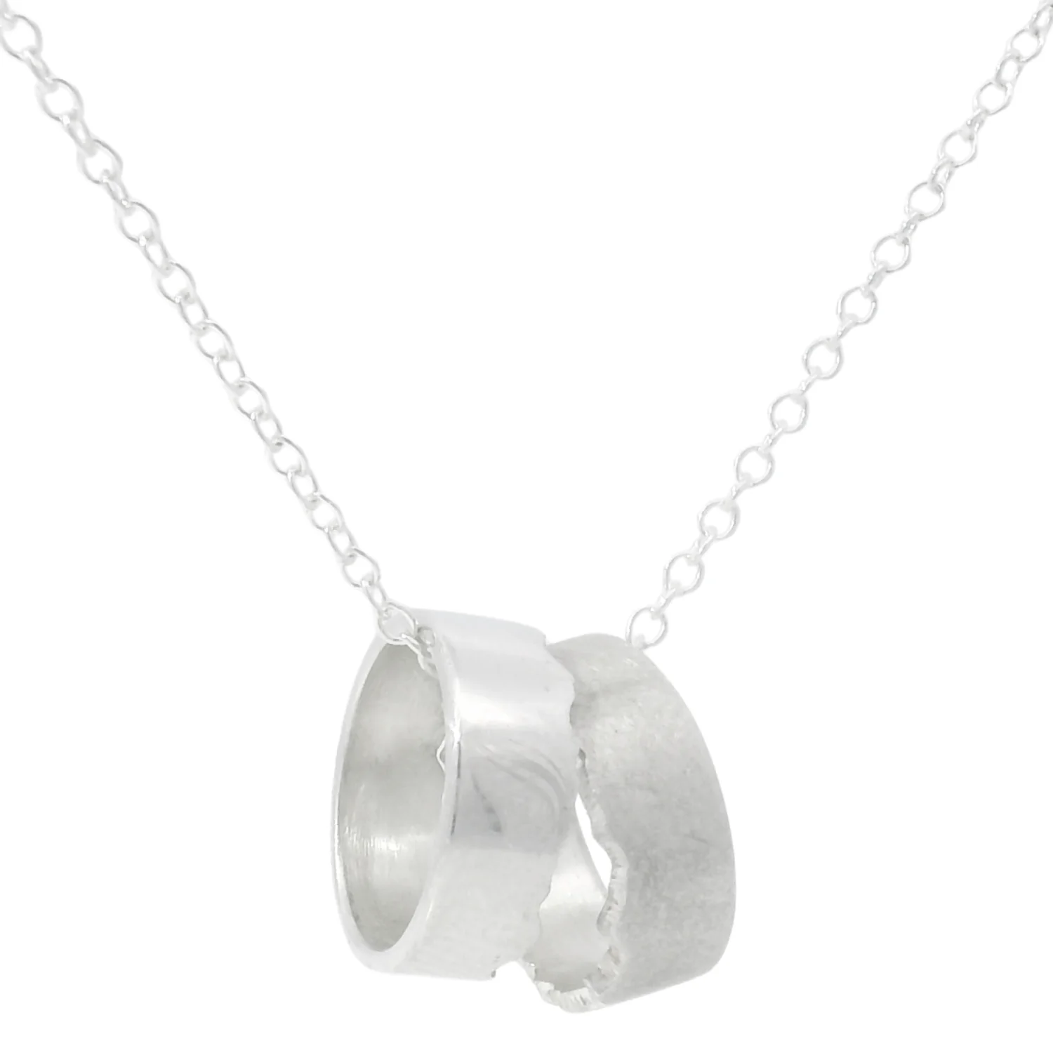 Sterling Silver Interlocking Mountain Pendant - "Absarokas" - Image 5