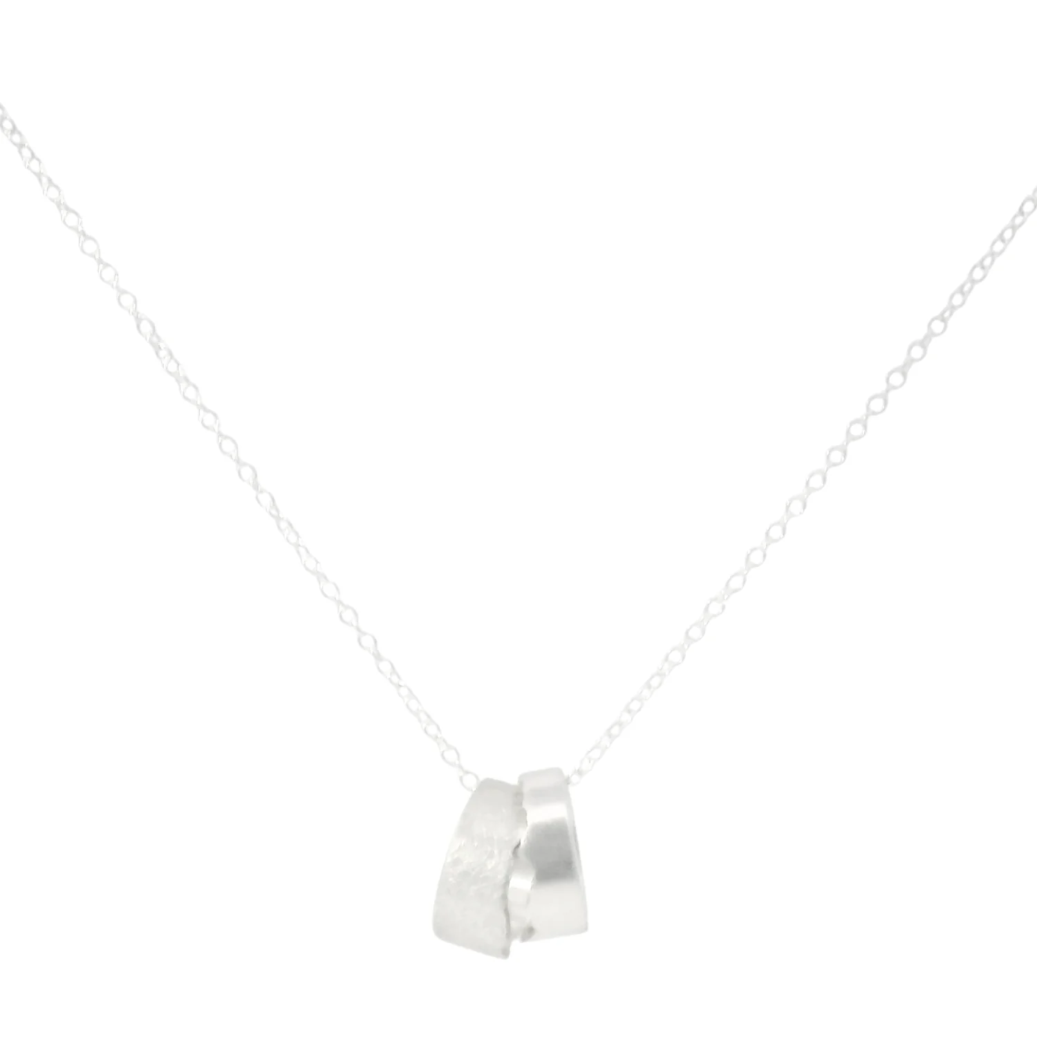 Sterling Silver Interlocking Mountain Pendant - "Crazy Mountains" - Image 4