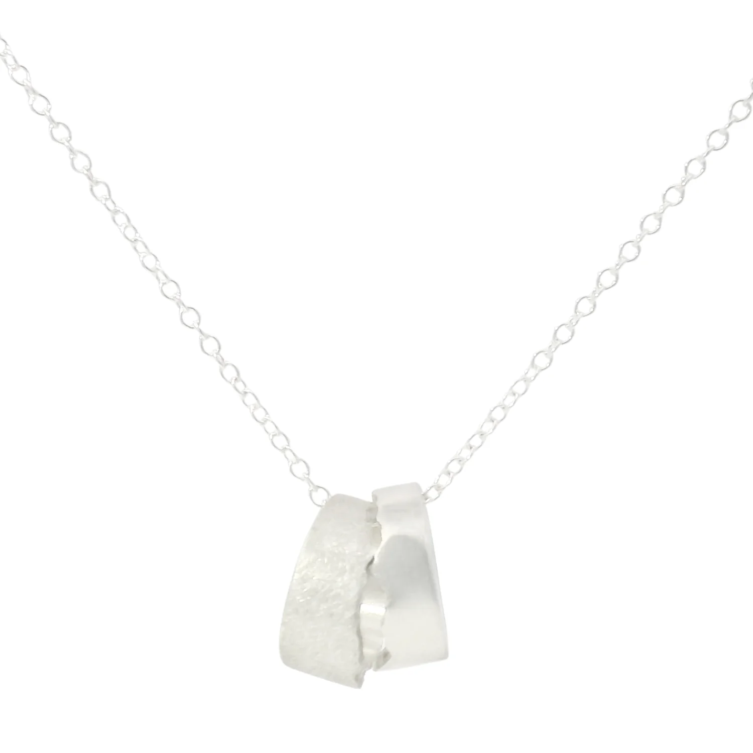Sterling Silver Interlocking Mountain Pendant - "Crazy Mountains" - Image 5