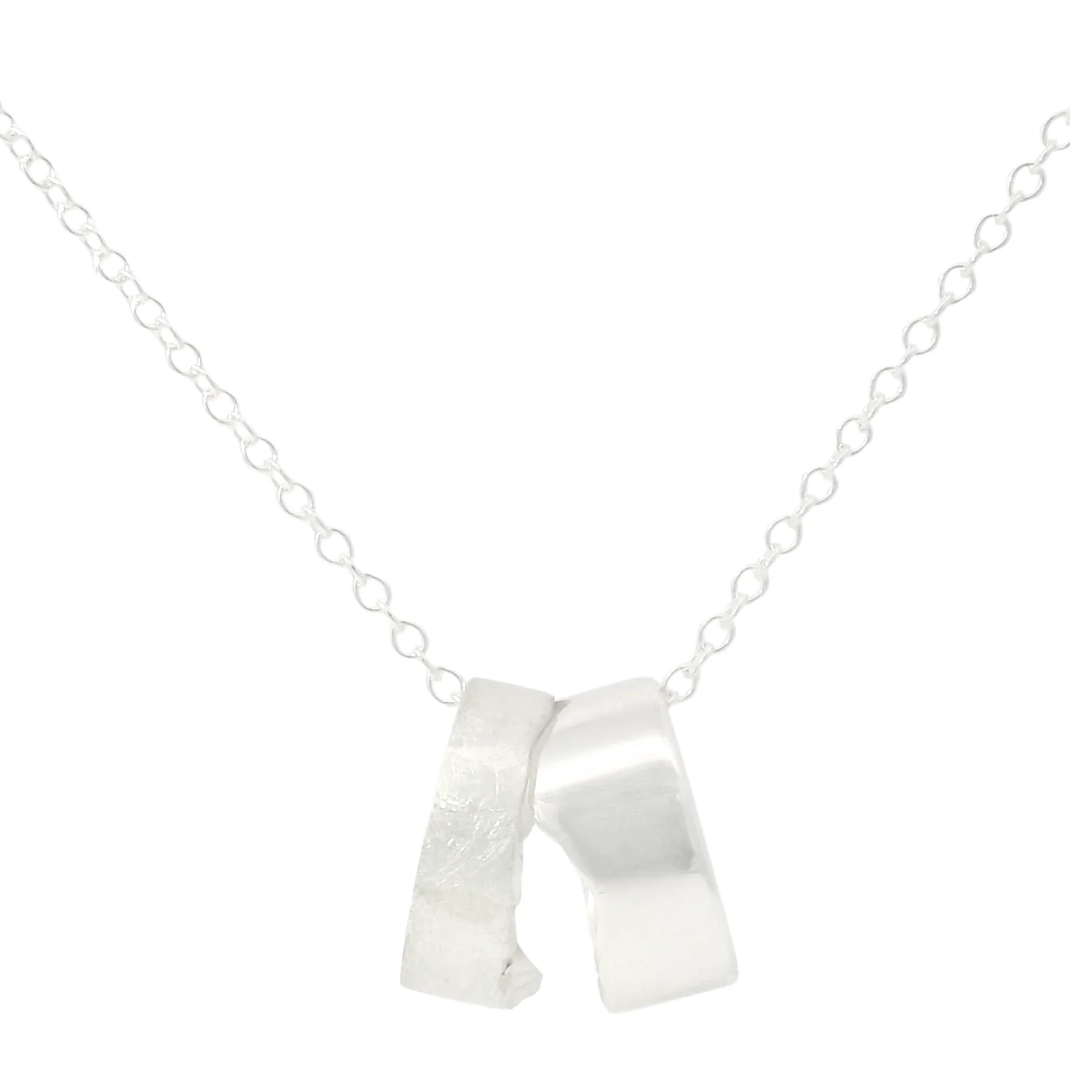 Sterling Silver Interlocking Mountain Range Pendant - "Bridger Mountains" - Image 5