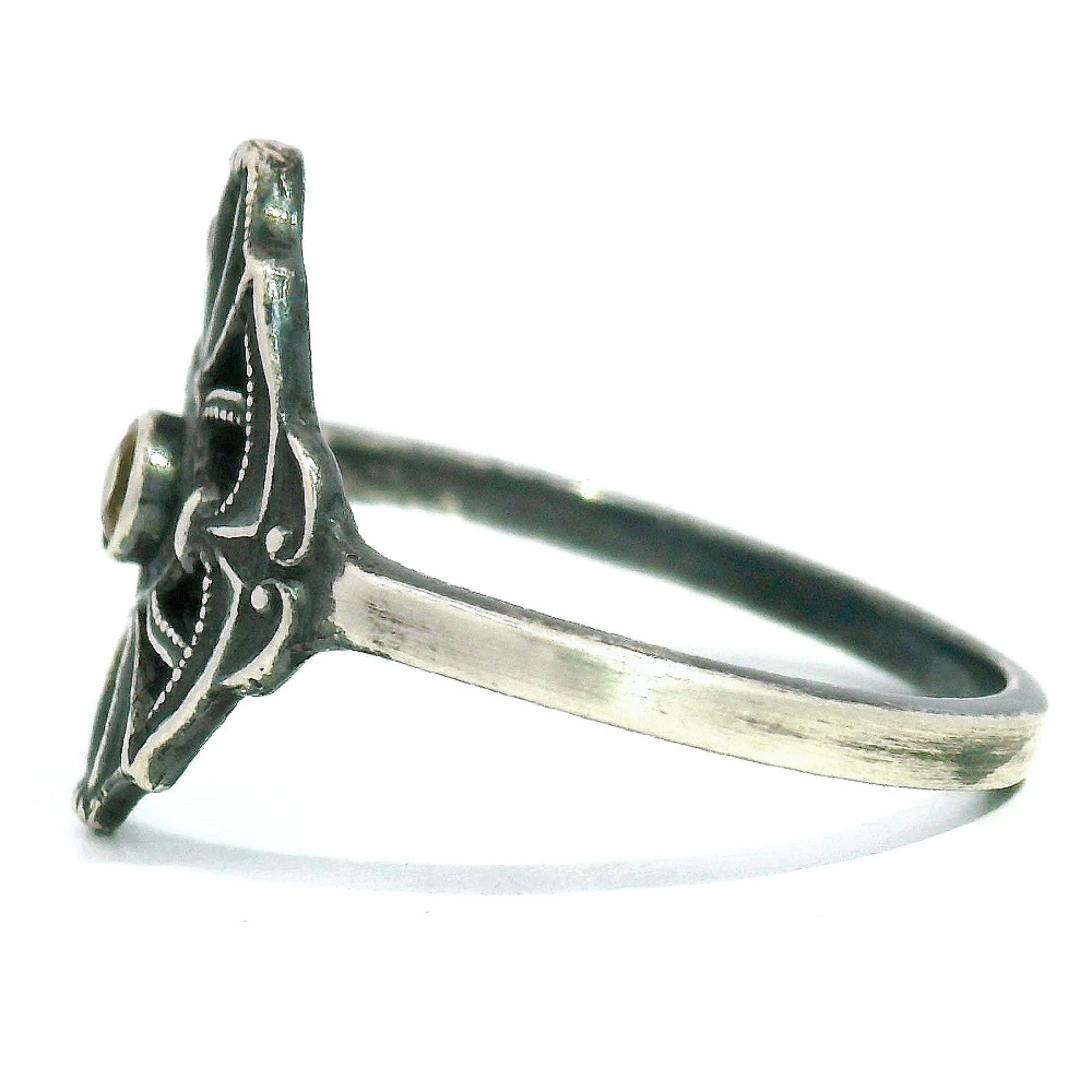 Montana Sapphire & Sterling Silver Ring - "Ember Noir" - Image 4