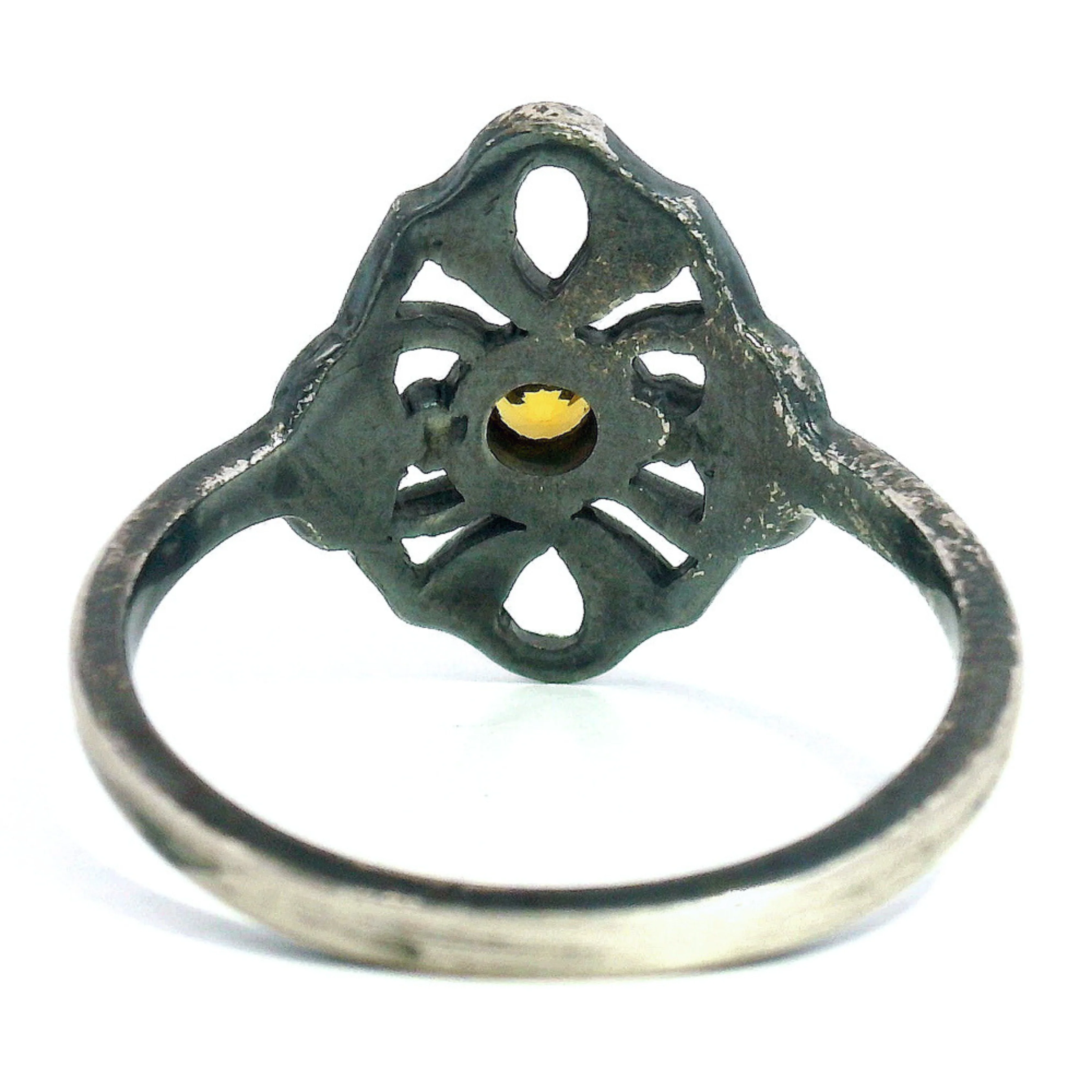Montana Sapphire & Sterling Silver Ring - "Ember Noir" - Image 5