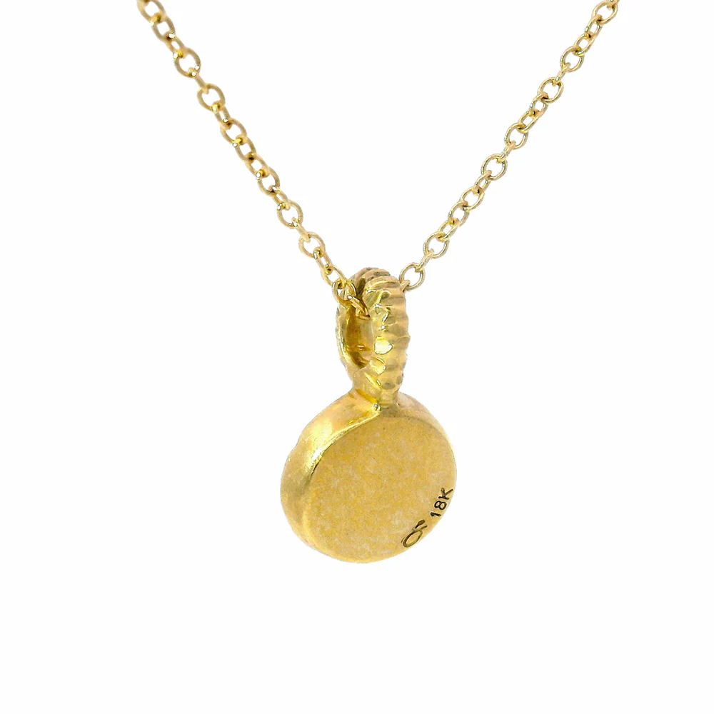 Yellow Gold and Green Montana Sapphire Necklace - "Hidden Star" - Image 5