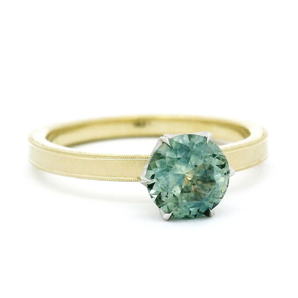 Montana Sapphire Engagement Ring - "Grace Solitaire" - Image 3