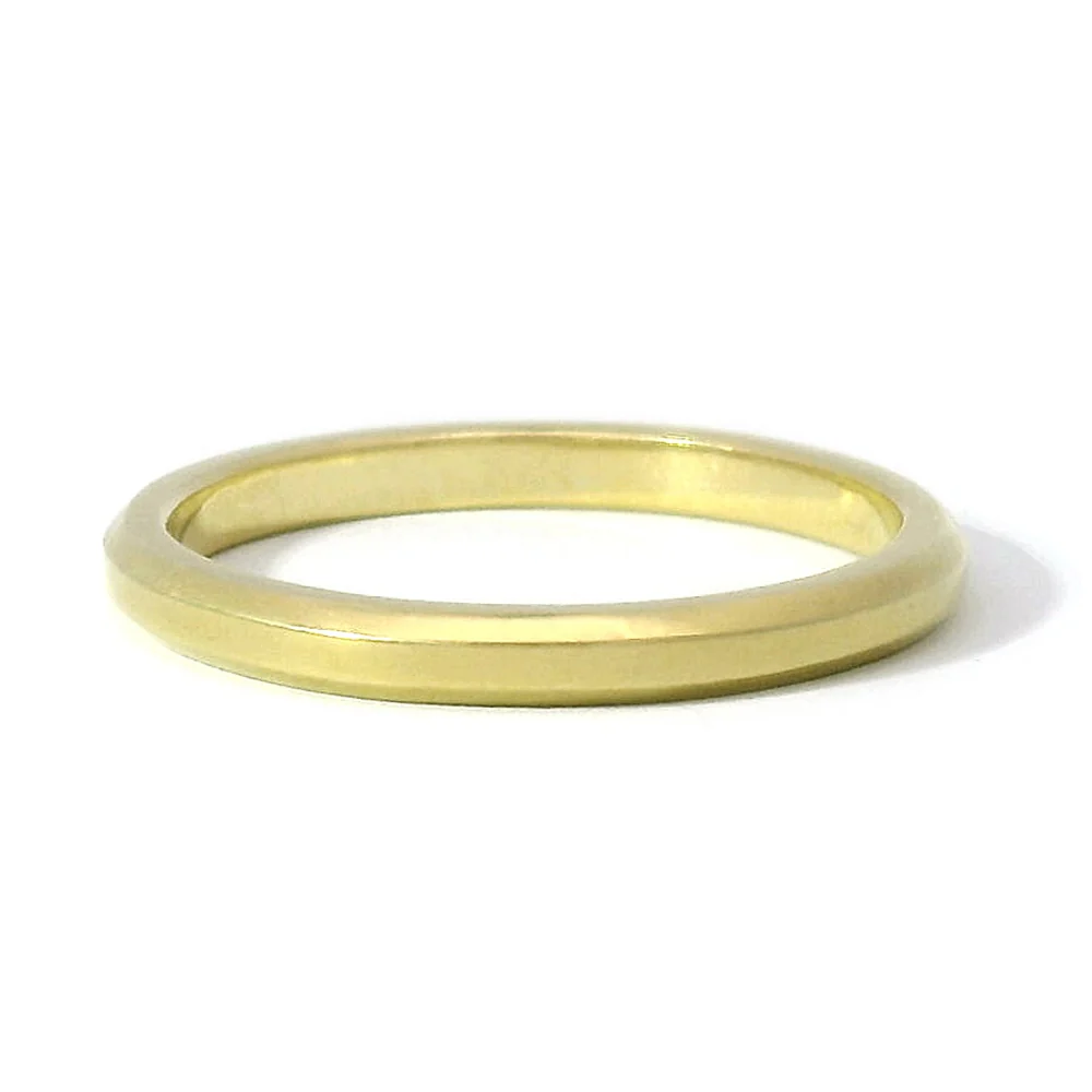 Yellow Gold Wedding Band - "Hana" - Image 3